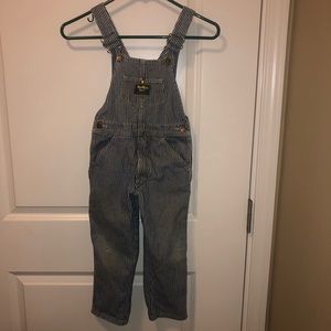 Osh Kosh blue and White Stripe Overalls
